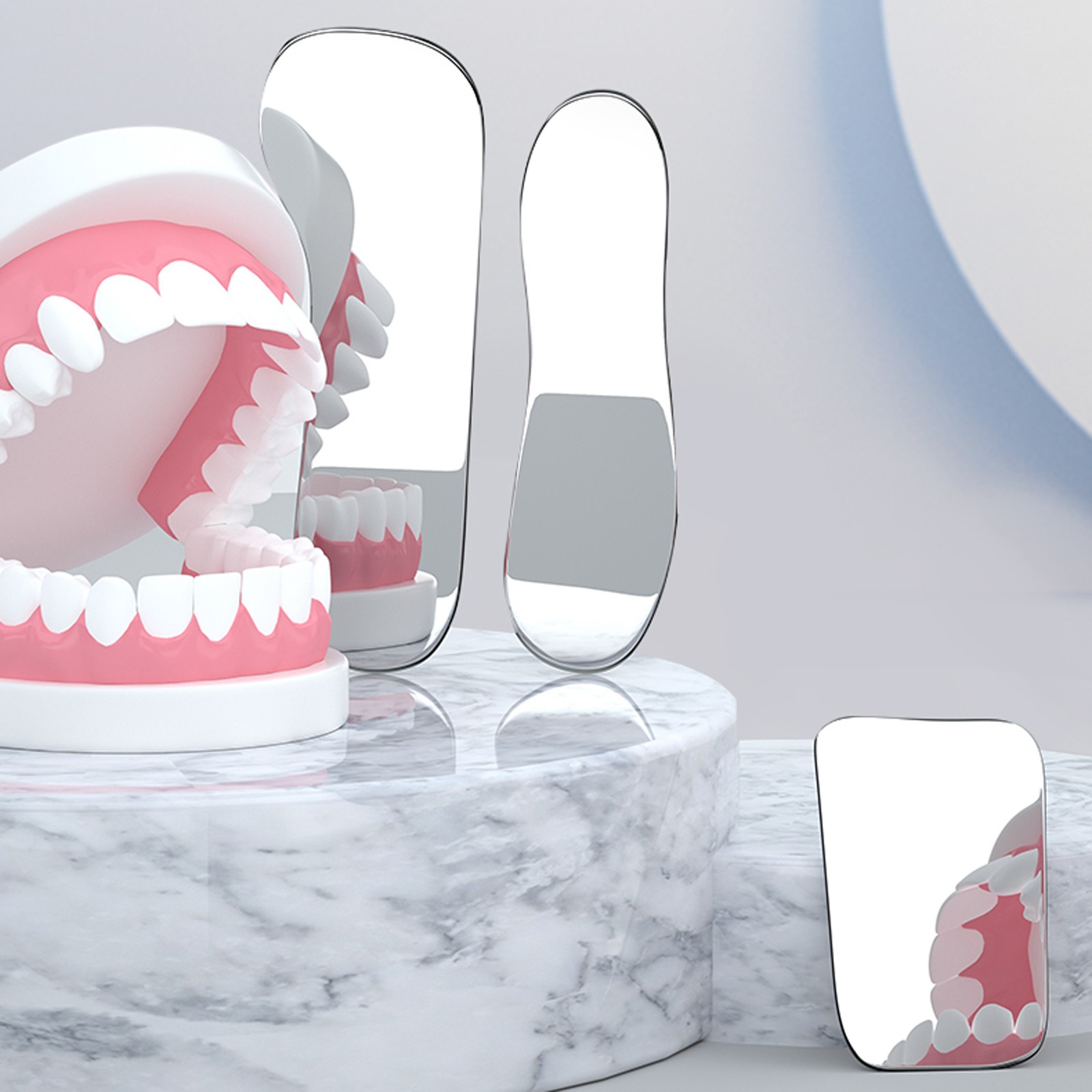 Dental Intraoral Orthodontic Occlusal 2Side Photographic Glass Mirror Photograpy