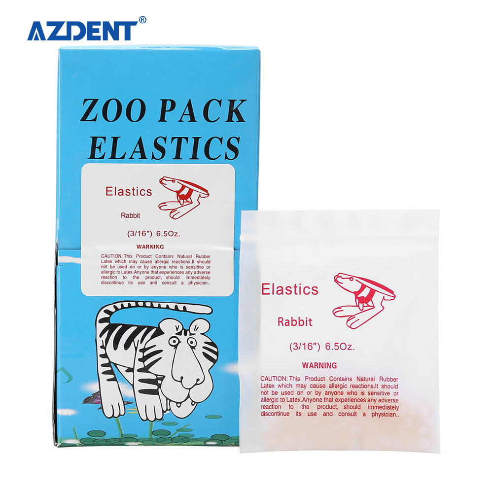5000Pcs AZDENT Dental Orthodontic Elastics Rubber Bands Bracket Brace 3.5/4.5 OZ