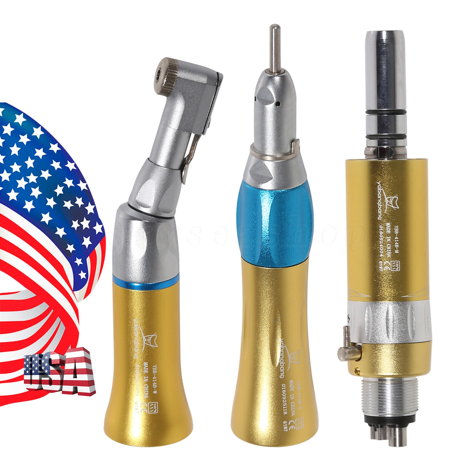 Dental low slow speed straight handpiece/ contra angle/air motor 4 Holes / RA1-8