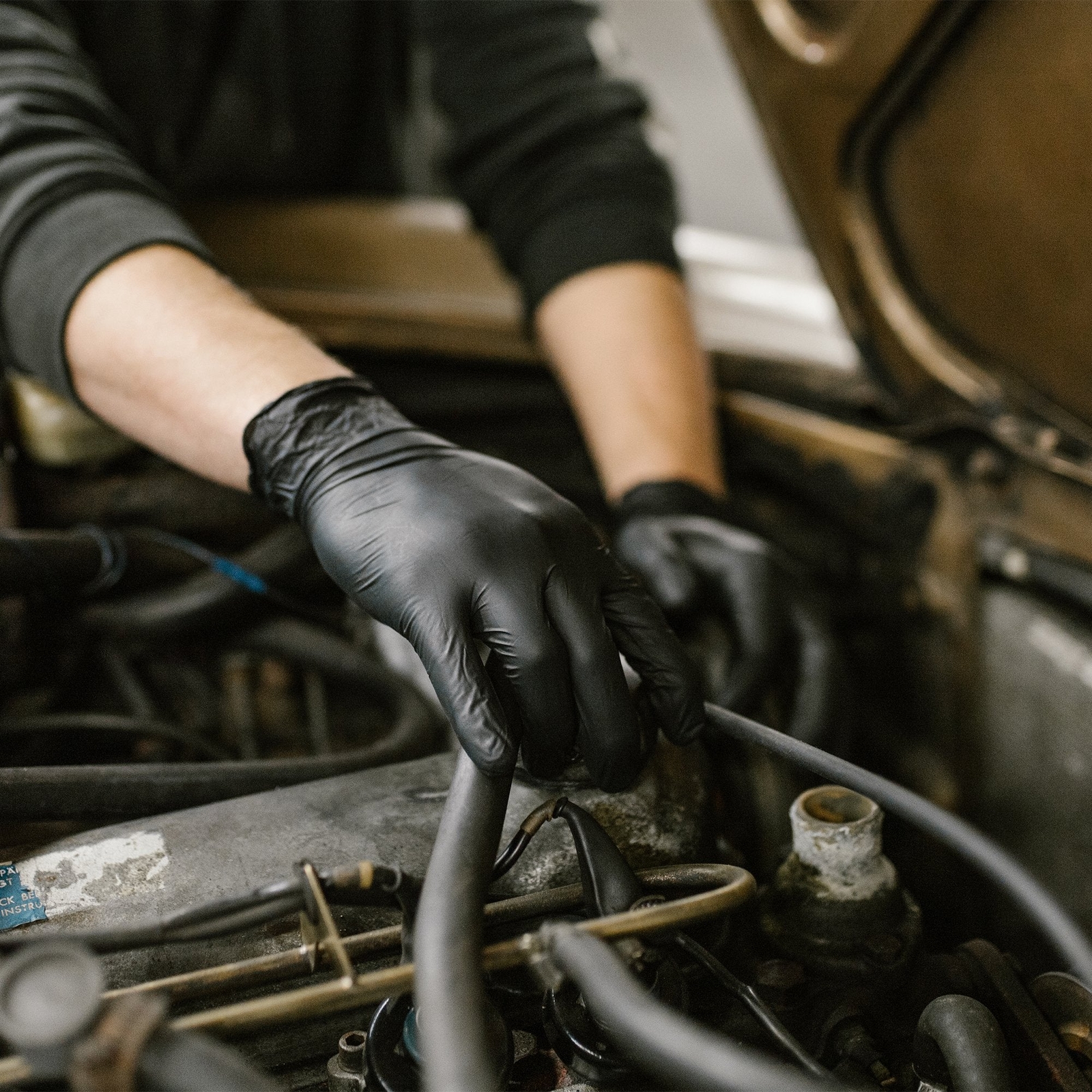 1st Choice 5 mil Industrial Black Nitrile Gloves, Latex & Powder-Free, 1000/Case