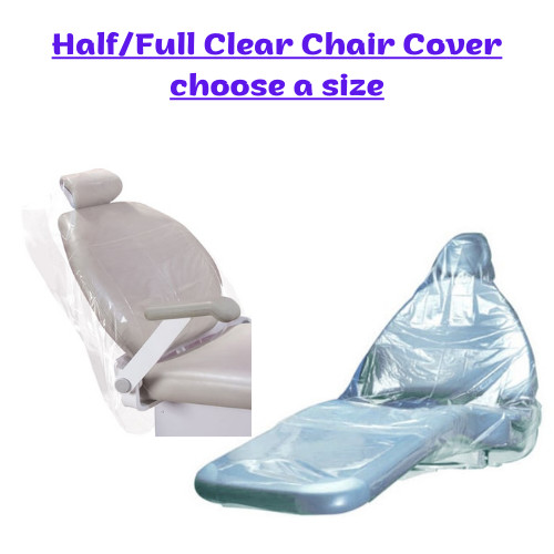 Up to 400 Dental Medical Half/Full Clear Chair Cover choose a size