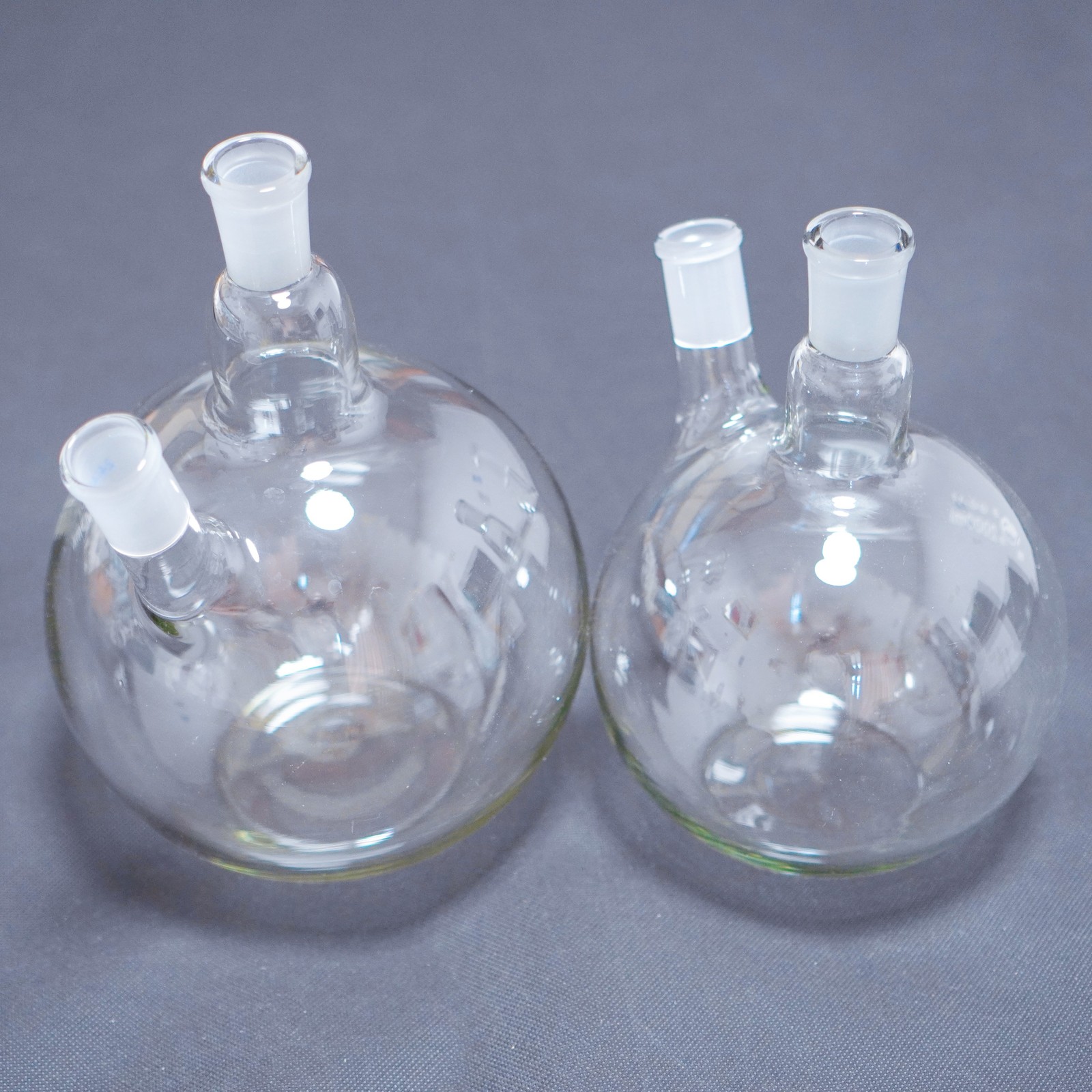 Laboratory glass 2-neck flat bottom flask boil flask boiling flask 24/40
