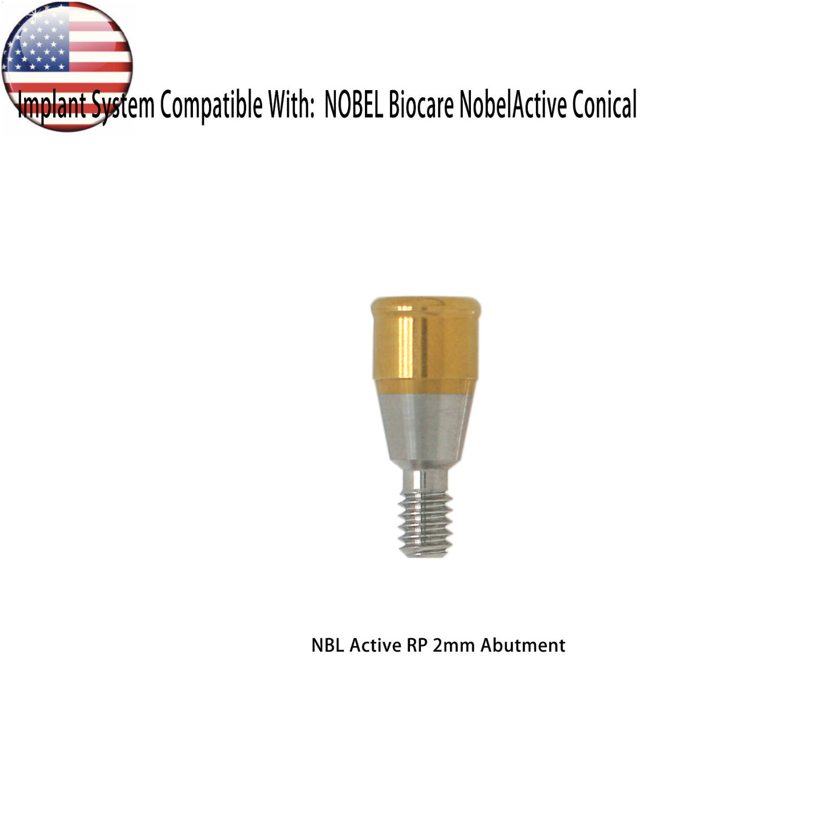 Locator Abutment for Nobel Active Biocare Conical Connection NP/RP 1-5mm Height