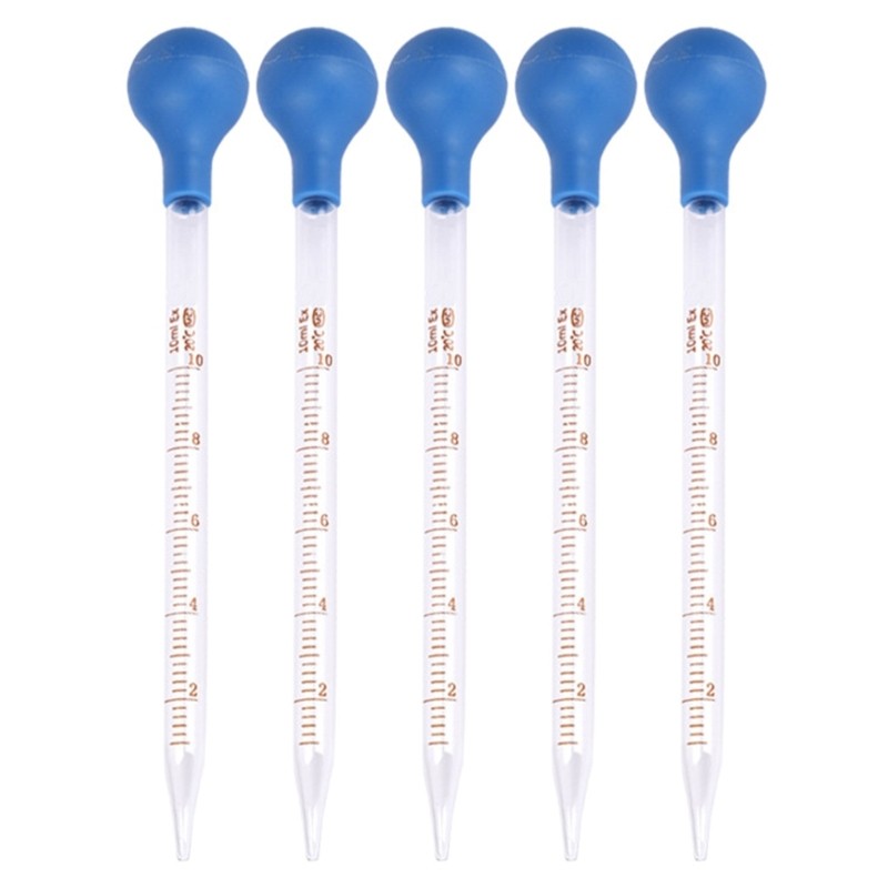 Liquid Dropper 0.5ml, 1ml, 2ml, 3ml, 5ml, 10ml Glass Scale Graduated Dropper