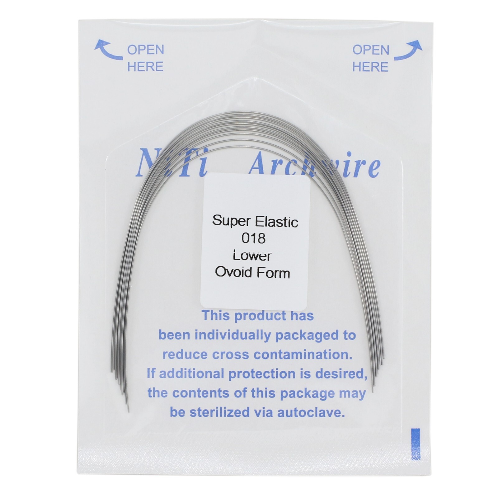 Dental Orthodontic Elastic Niti Arch Wire Round Ovoid 012 014 016 18 Upper Lower