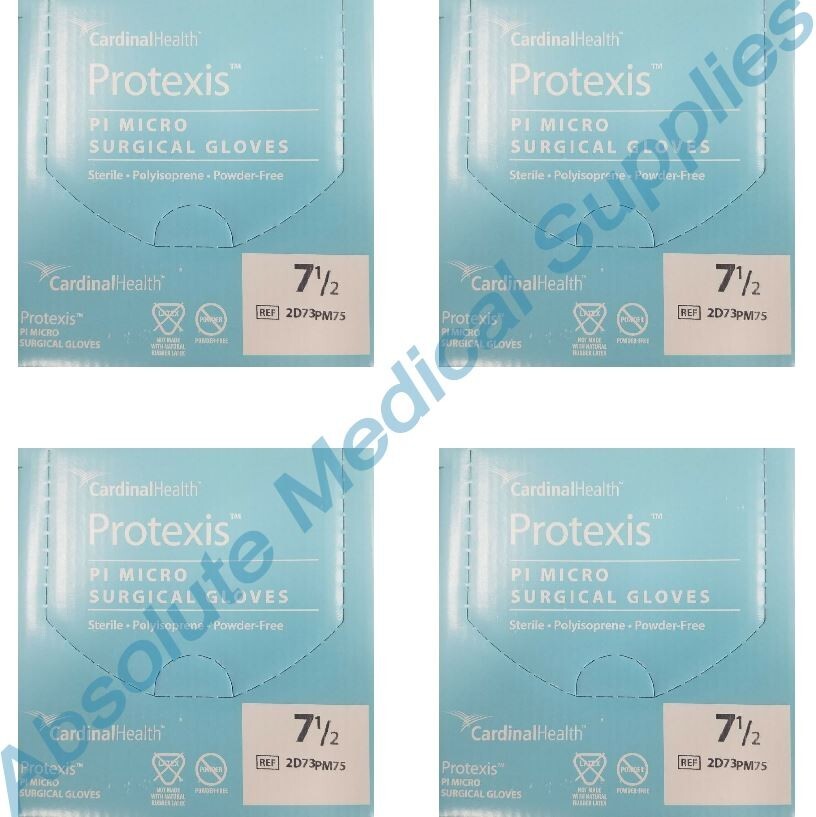 *200-Pairs* Cardinal Health Protexis PI Micro Surgical Size-7.5 Gloves 2D73PM75