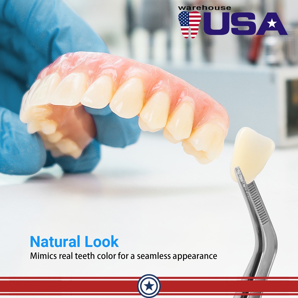 Dental Teeth Veneers Whitening Resin Anterior Upper Temporary Crowns A2 Nature