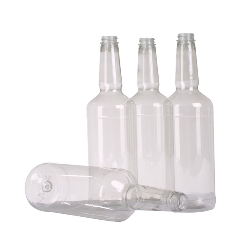 Dozen Long Neck PET Plastic Bottles 32 Ounces with lids