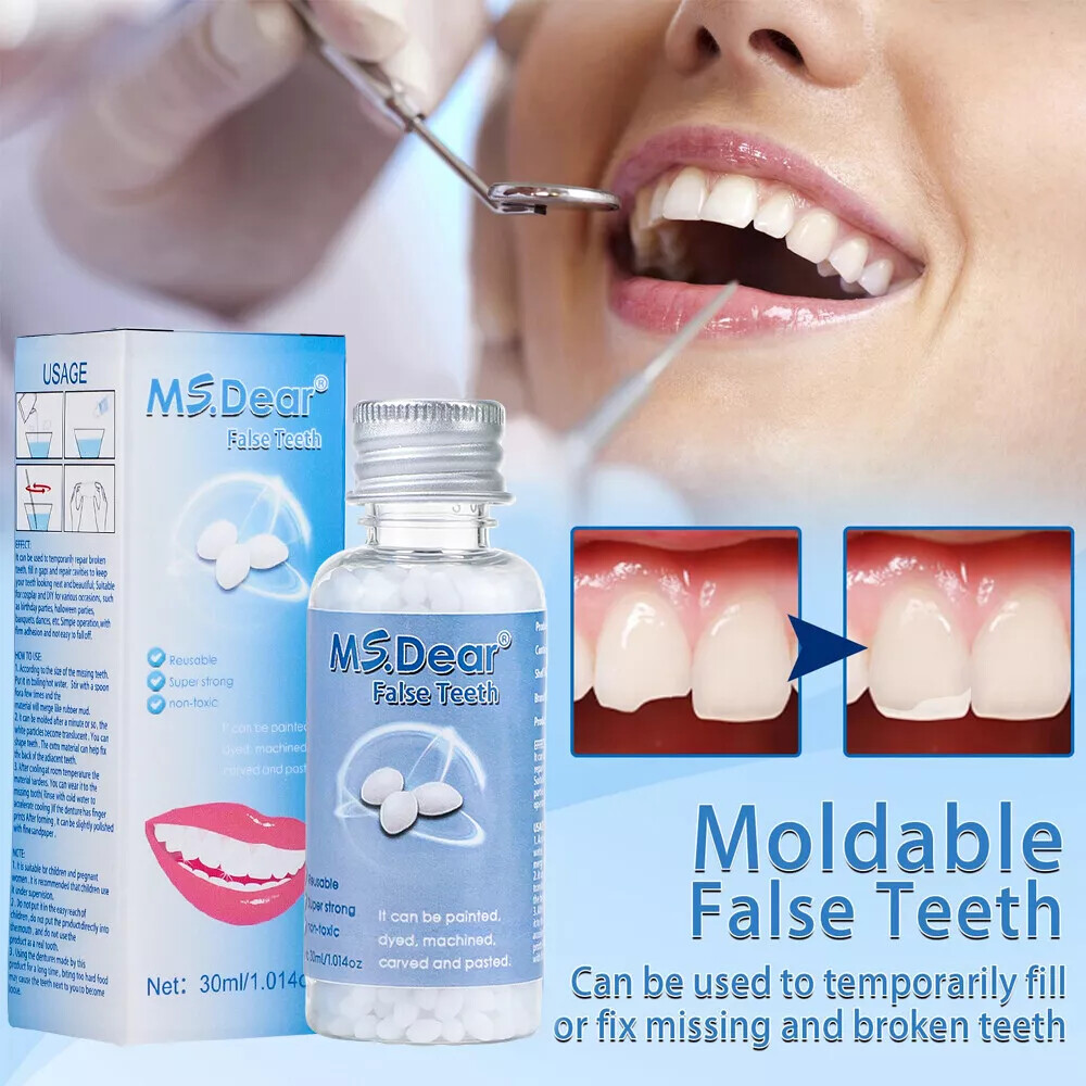 Resin False Teeth Solid Glue Temporary Tooth Repair Moldable Teeth Gap Denture