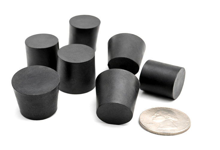 #5 Solid Rubber Stoppers Lab Tapered Plug Cork Fits 1″ ID Various Pack Sizes