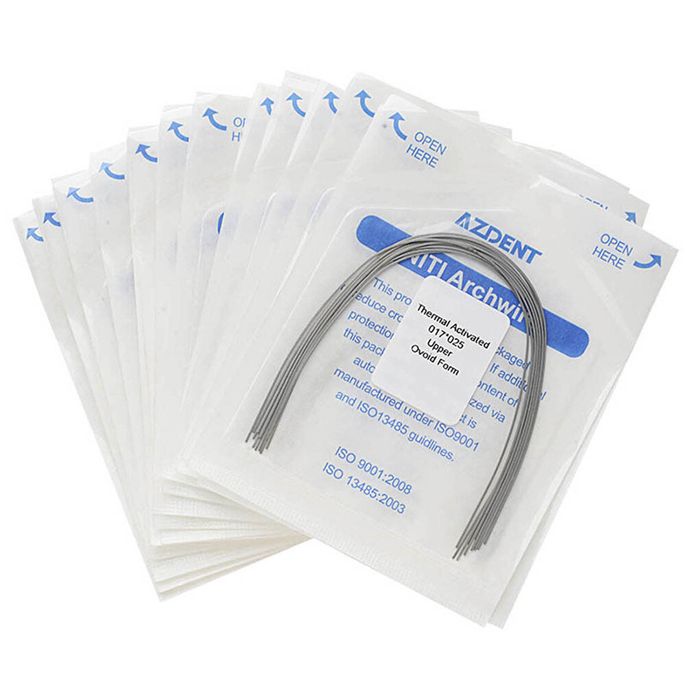 AZDENT Dental Orthodontic Niti Arch Wires Thermal Activated Rectangular Ovoid