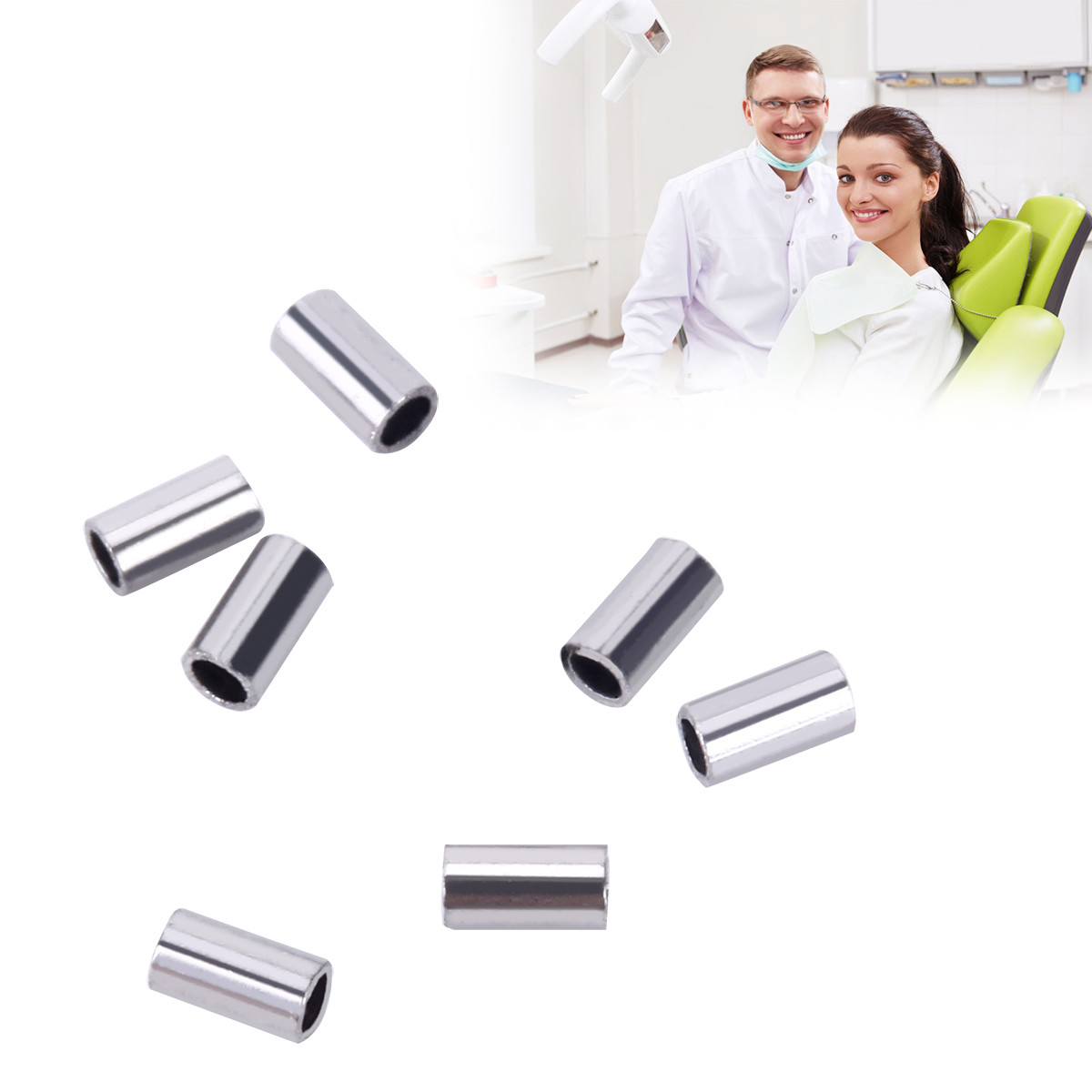 10pcs/Pack Orthodontic Dental Crimpable Hooks Crimpable Mini Stops 0.5mm & 0.8mm