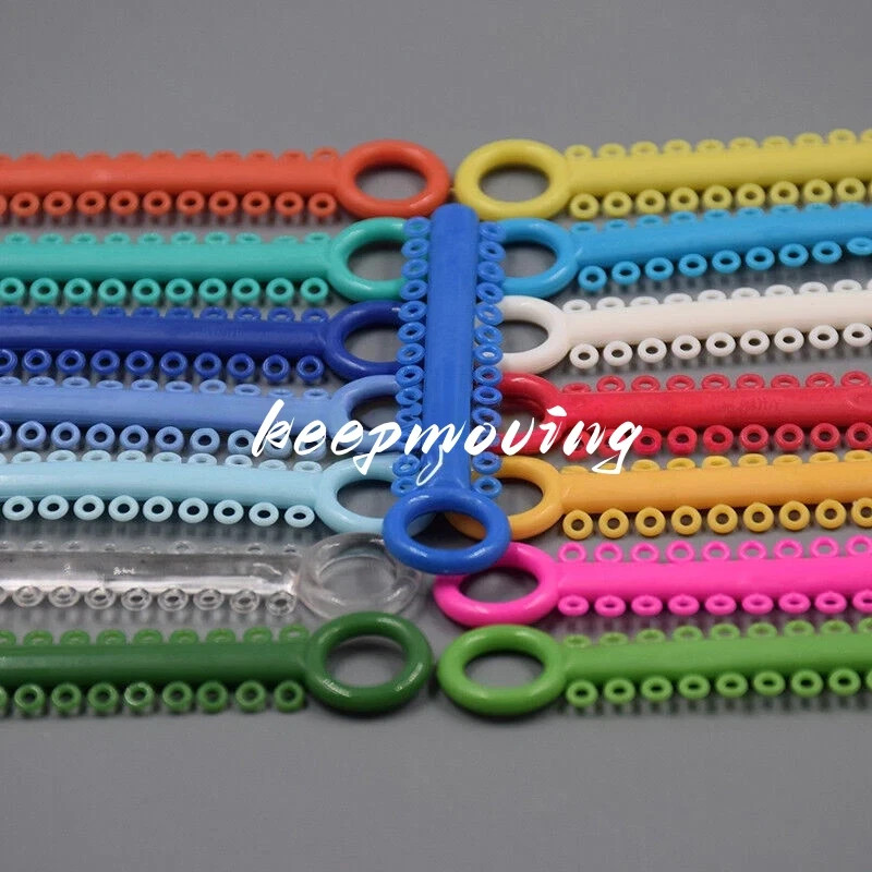 1 Pack 1040 Pcs Dental Orthodontic Elastic Braces Rubber Ligature Ties 37 Colors