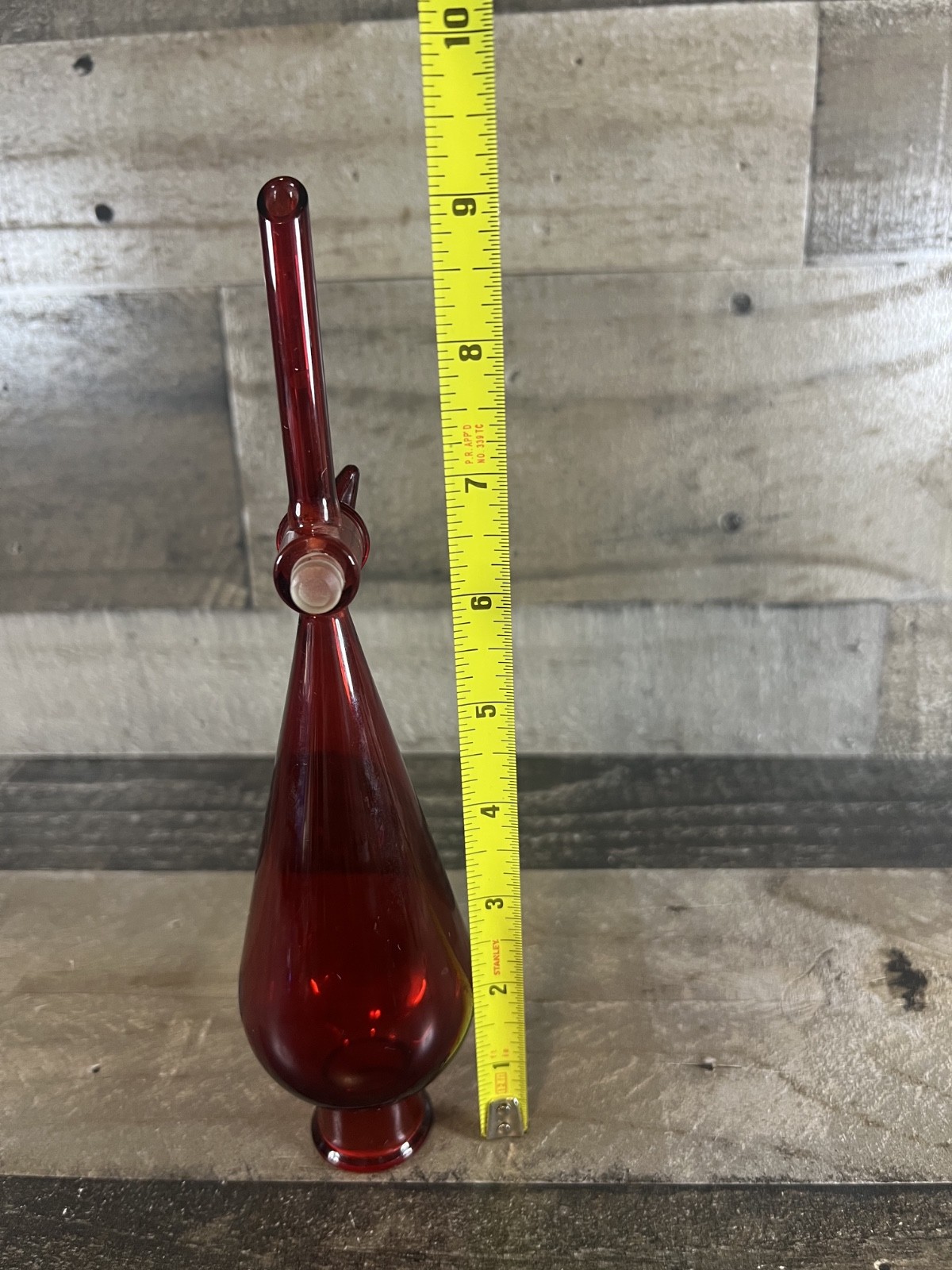 Vintage PYREX Ruby Red Squibb Seperatory Funnel-125ml-Rare Colored Lab Glass