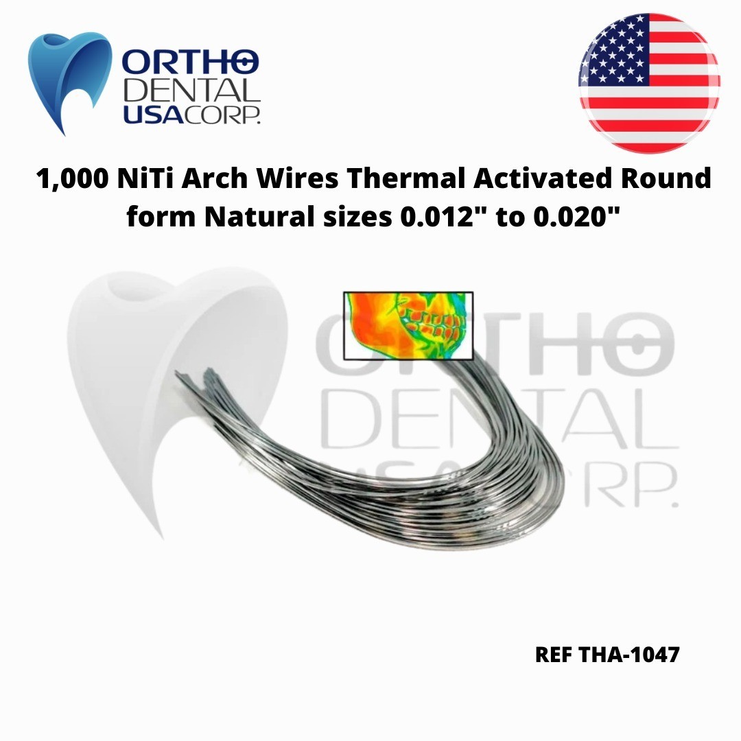 1000 NiTi Arch Wires Thermal Activated Round Natural form sizes 0.012″ to 0.020″