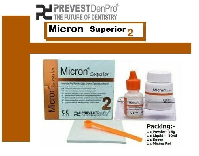 Prevest Micron Superior 2 Dental Glass Ionomer Cement GIC Restorative Filling