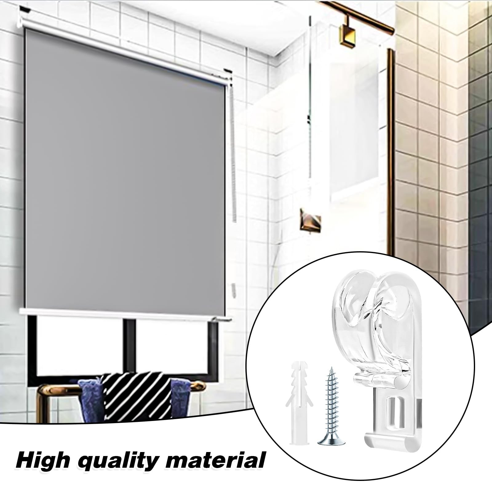 8 Pcs Roller Shade Clear Saftey Chain Retainer and Cord Guide Curtain P Clip Bli