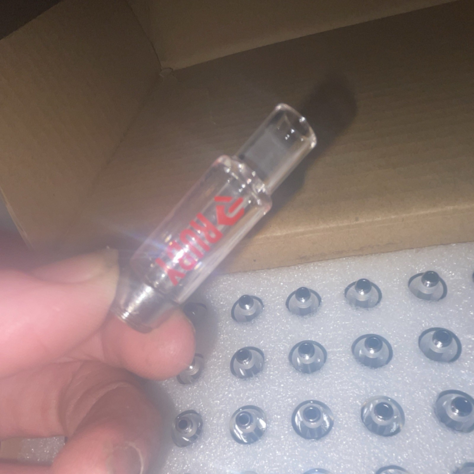Glass Lab Vials with Screw Caps for Physical Laboratory, Empty in Box