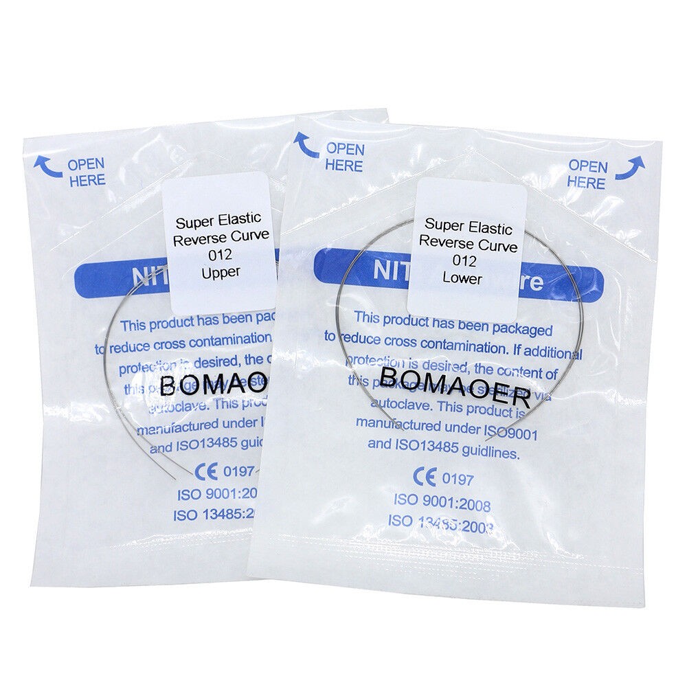 5×Dental Orthodontic Super Niti Elastic Round Arch Wire Reverse Curve 012 Upper