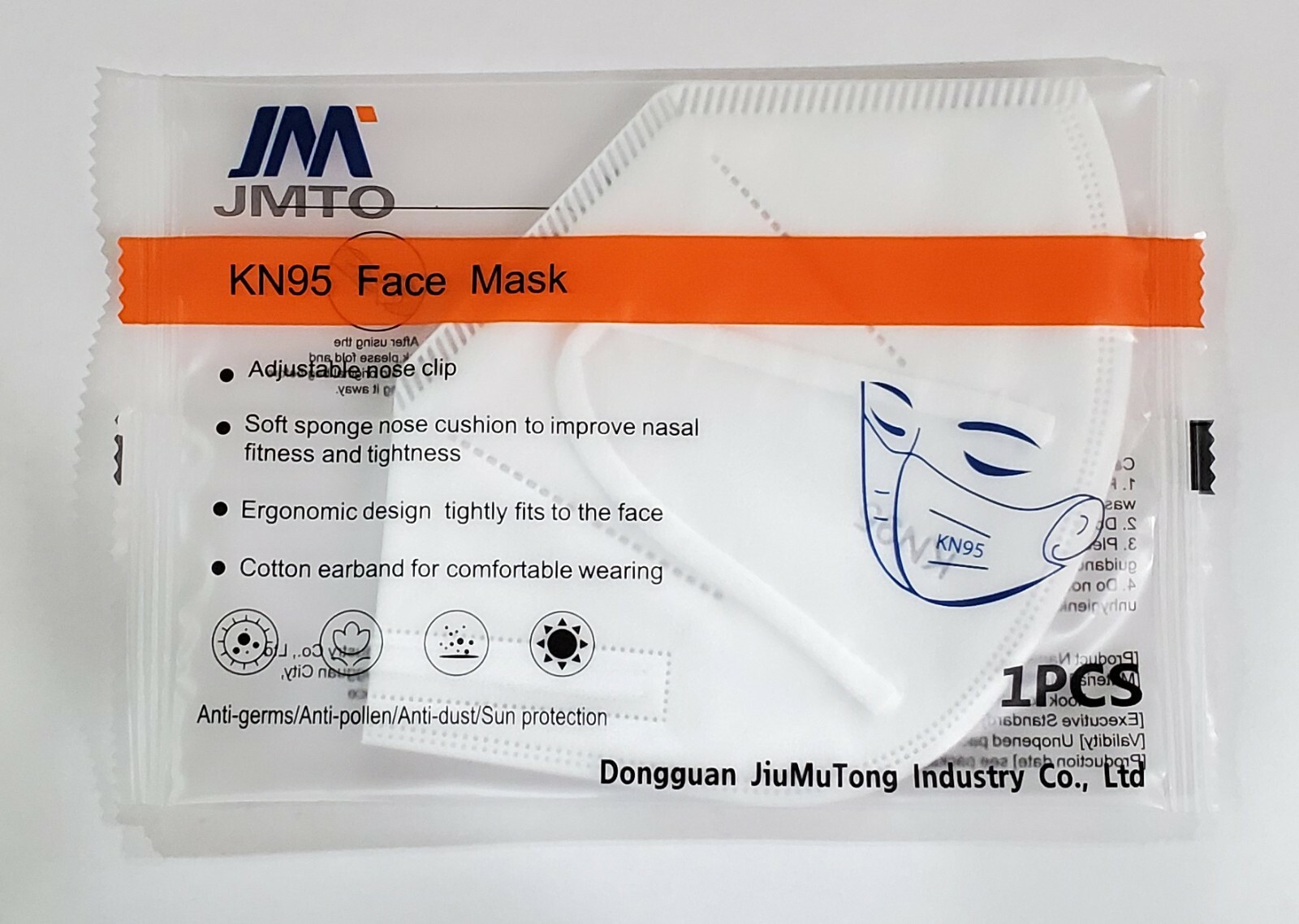 KN95 Face Mask 10 Piece Protective Respirator Covers Mouth & Nose FAST Shipping