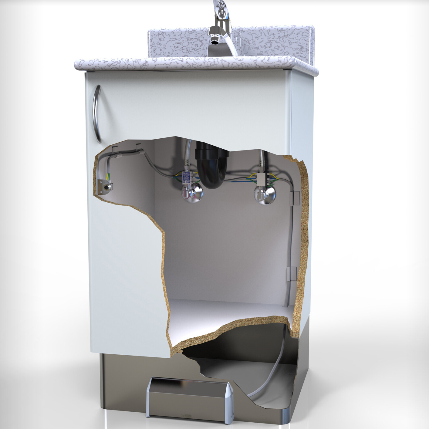 Tapmaster Model 1751 Combination Kick Plate and Cabinet Door Faucet Activator