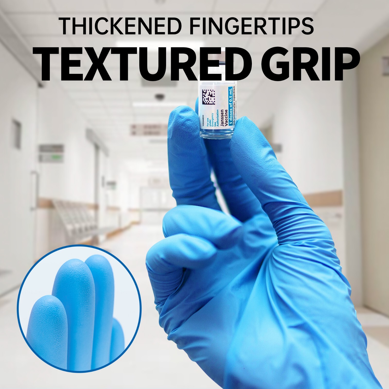 Blue Nitrile Medical Gloves Powder Free Latex Free Food Grade Disposable Glove
