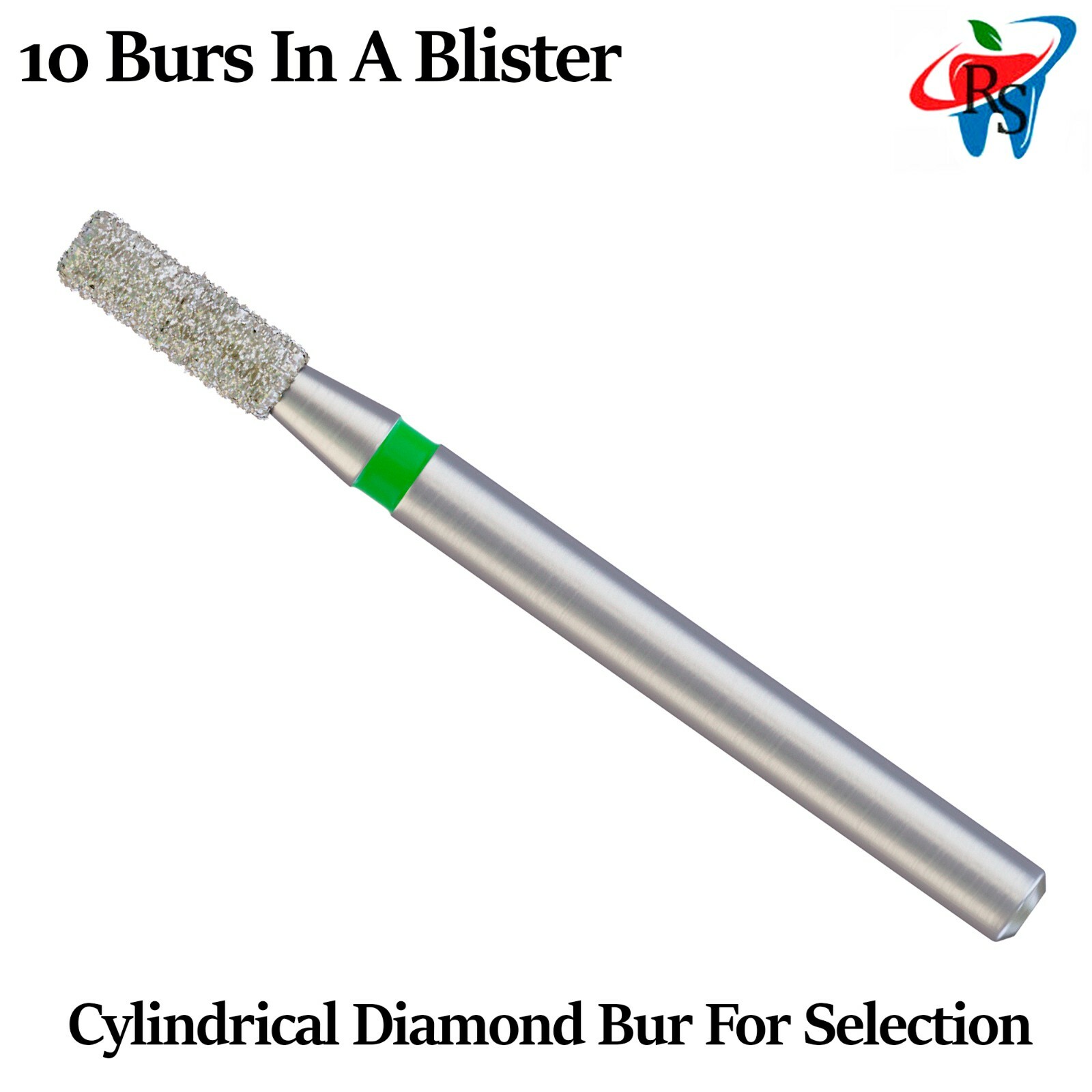 Dental FG Diamond Burs Drill High Speed Handpiece Cylindrical 10pcs Pack