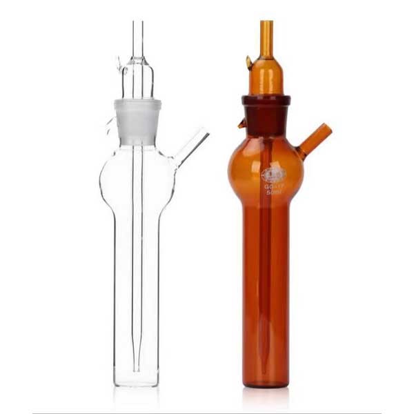 10-250ml Glass Ball-shape Gas Sampling Tube Gas Collecting Bottle Lab Supply