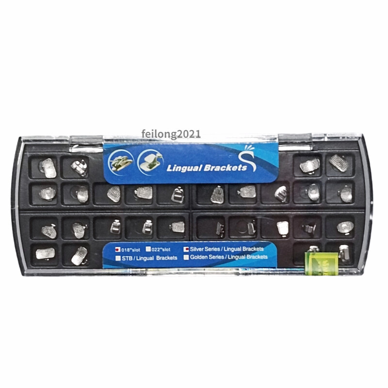 1 Box/28pcs Dental Orthodontic Metal Lingual Brackets Brace Buccal Tubes