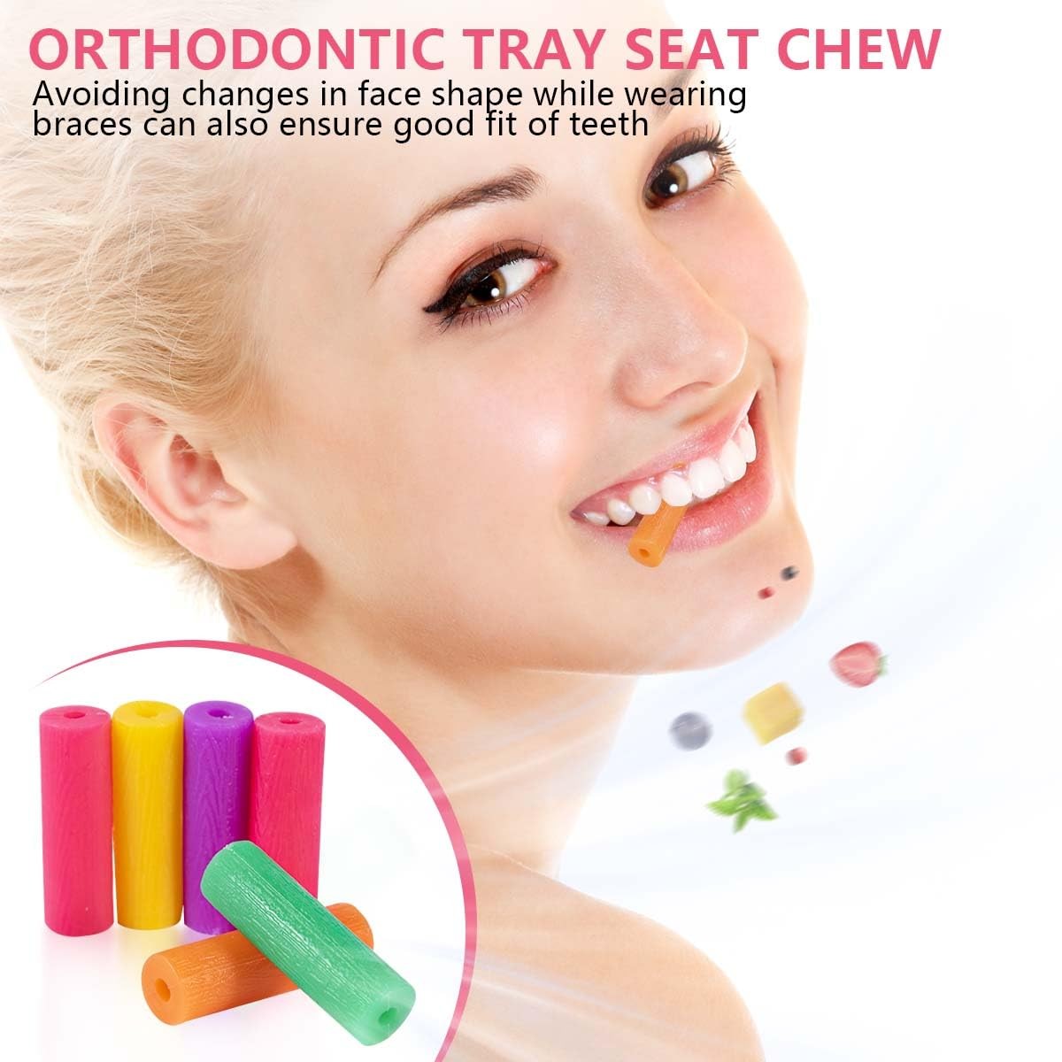 48 Pcs Colorful Orthodontic Aligner Chewies for Aligner Chompers Aligner 6 Color