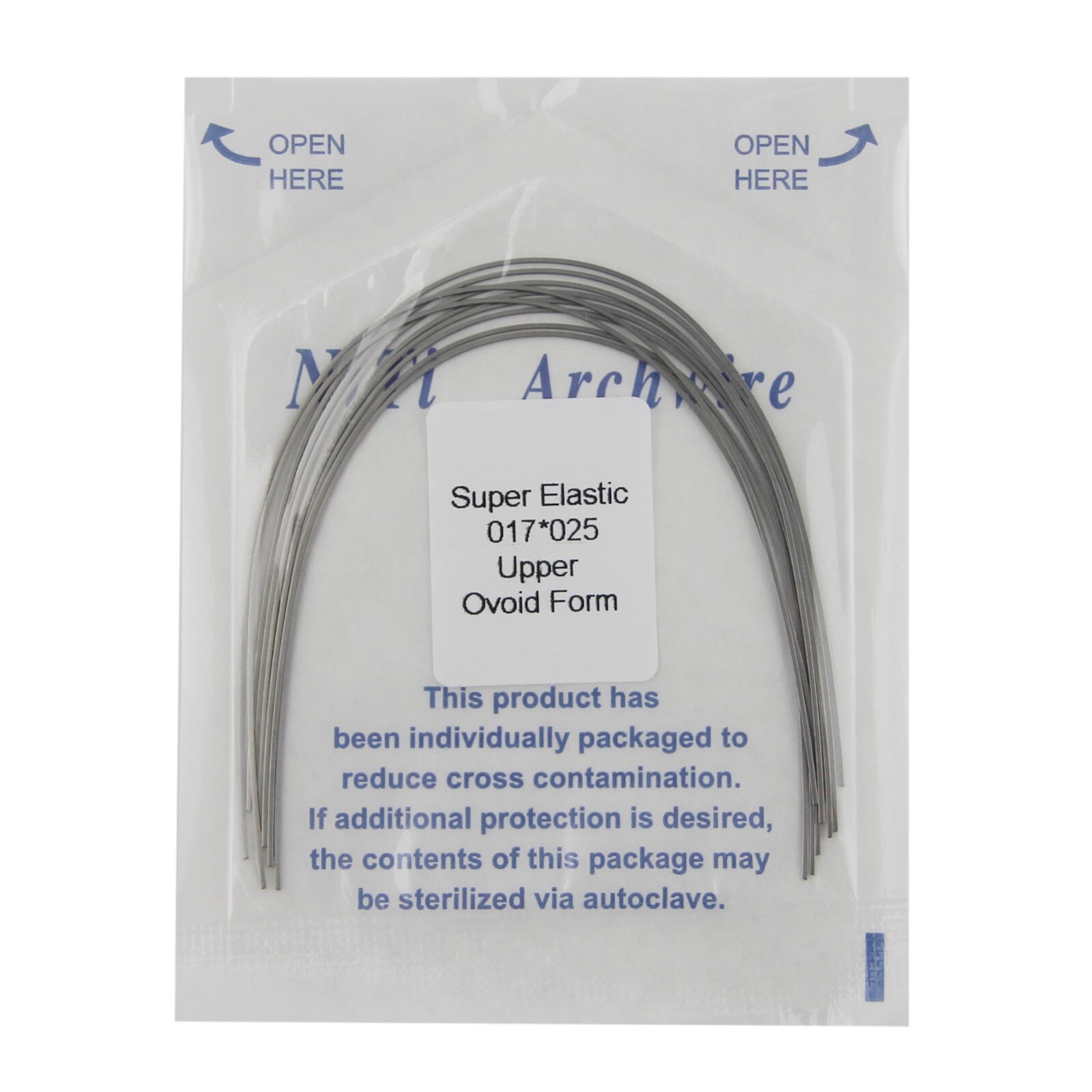 US 100PCS Orthodontic Niti Arch Wire Super Elactic Ovoid Form Round Rectangular