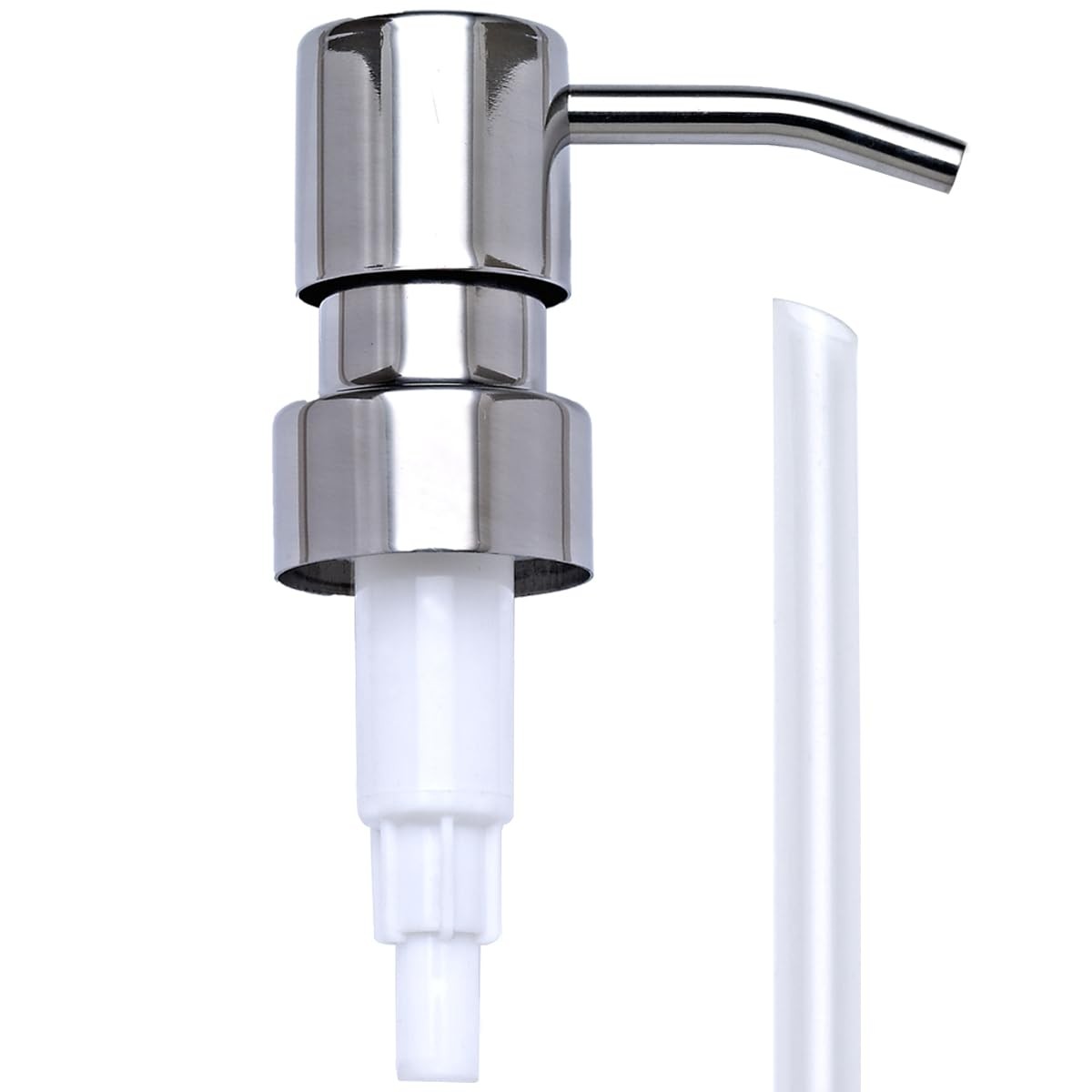 Chrome Soap Dispenser Pump Replacement – Silver 304 Rust 1pcs, Chrome-silver