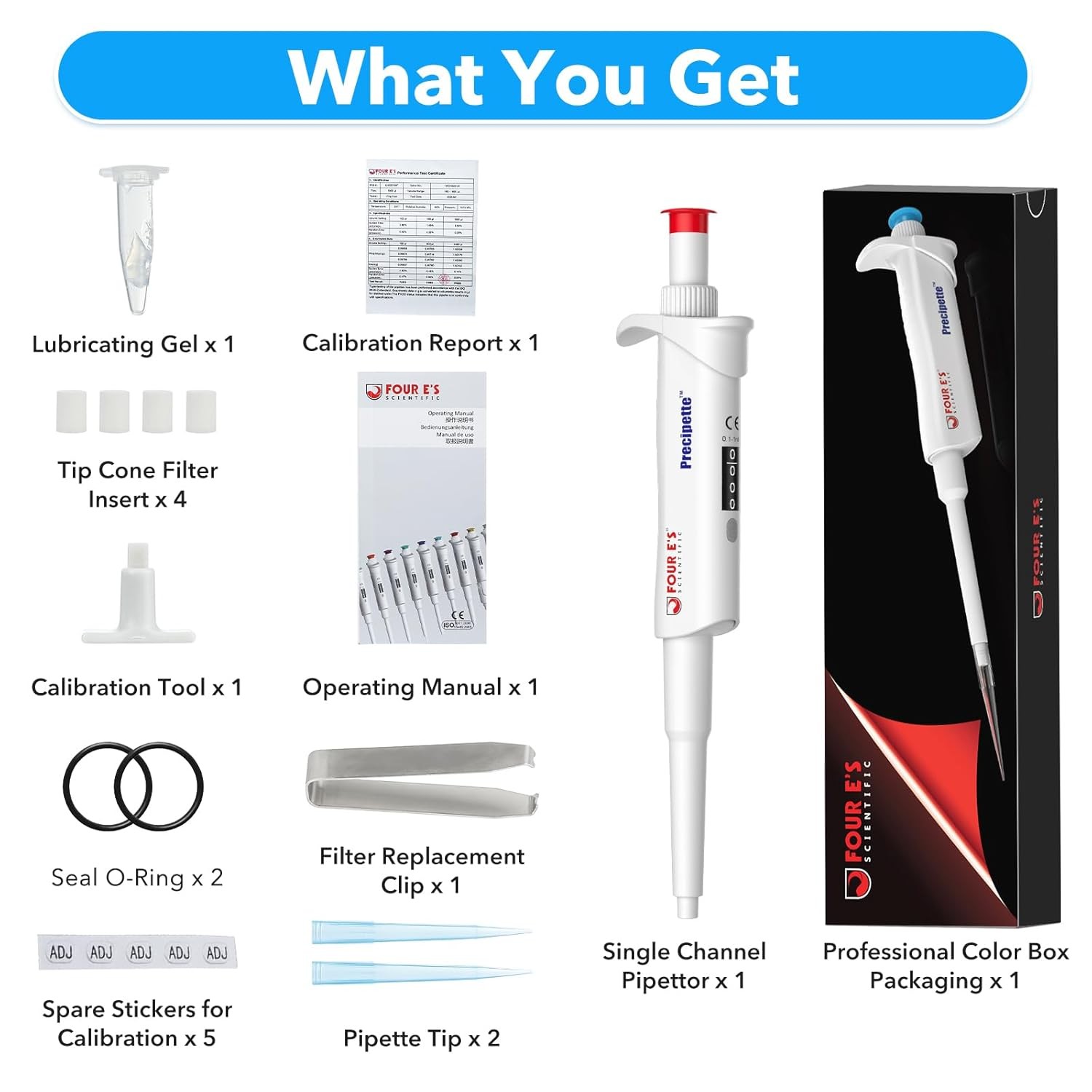 0.1ul-10ml Single Channel Pipettor Adjustable Micropipette Lab High Precision
