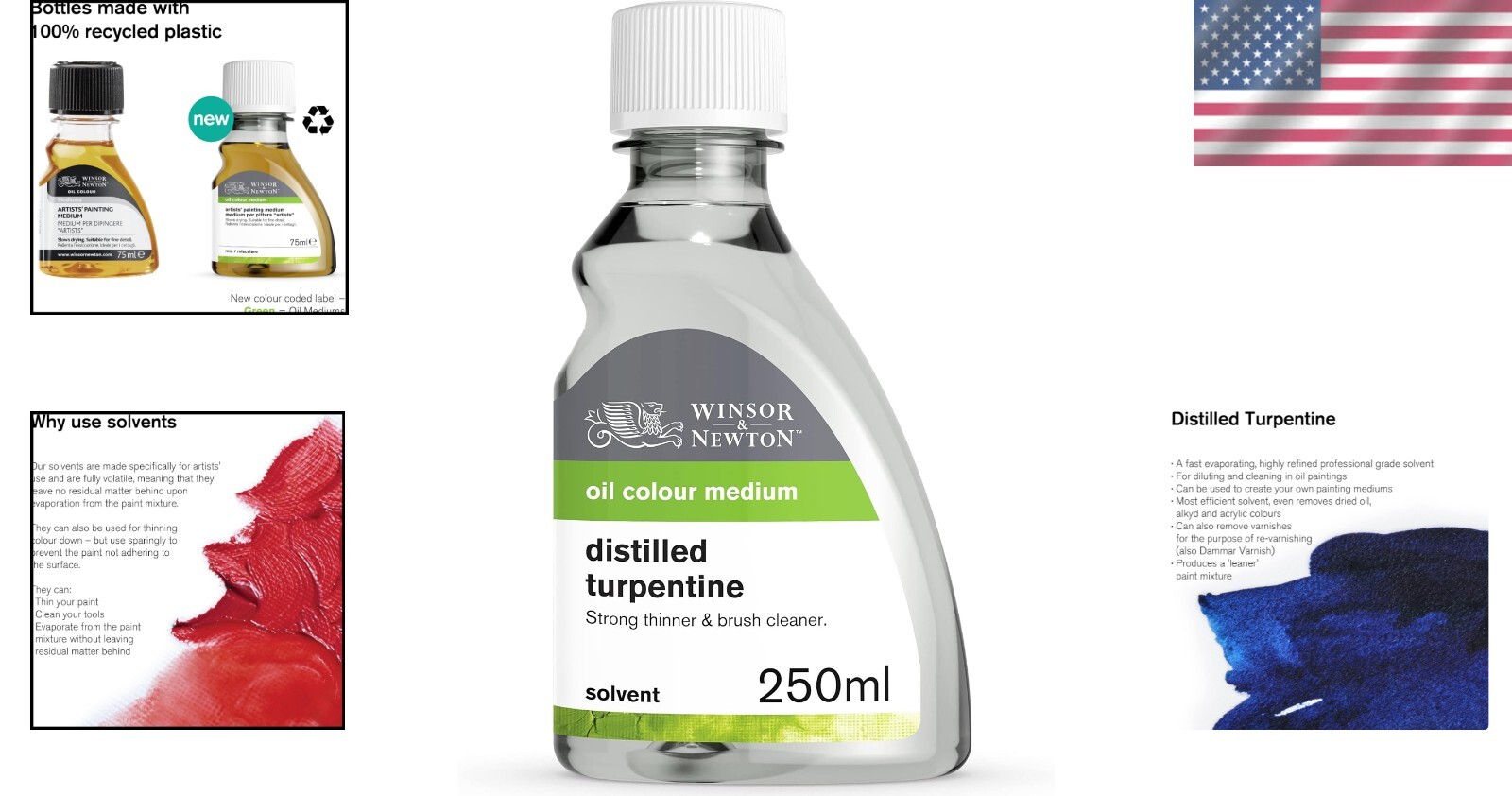 8.4oz Distilled Turpentine – High-Quality Oil Paint Cleaner for Indoor & Outdoor