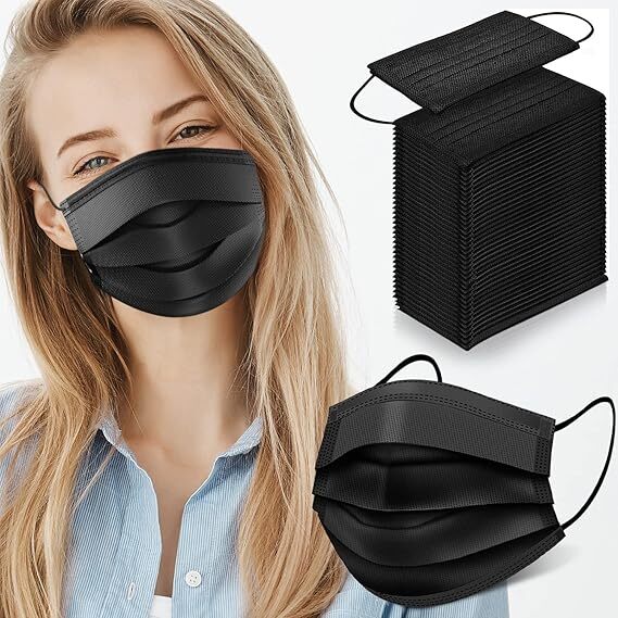 500x Mascaras Negras Reforazado Quirurgicas Desechables Cubrebocas Medicas Negro