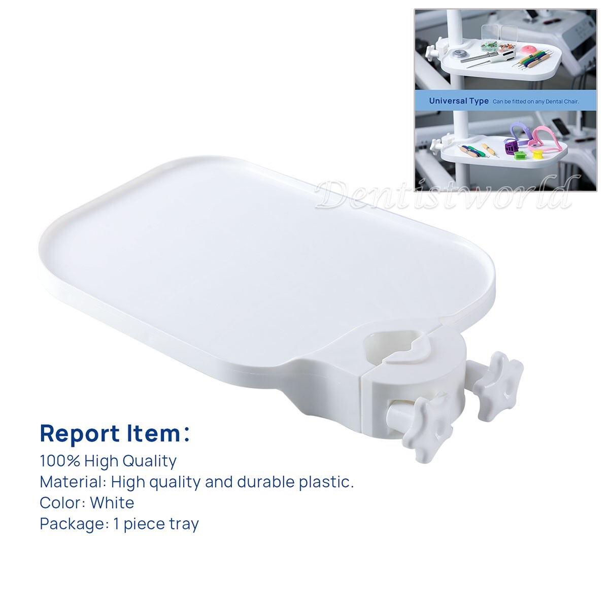 Dental Plastic Post Mounted Tray Table Chair Accessories for Dental Chair