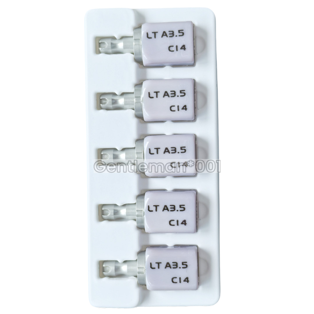 C14 LT Emax Dental Glass Ceramic Lithium Dislicate CAD/CAM Cerec Blocks 5Pcs/Box