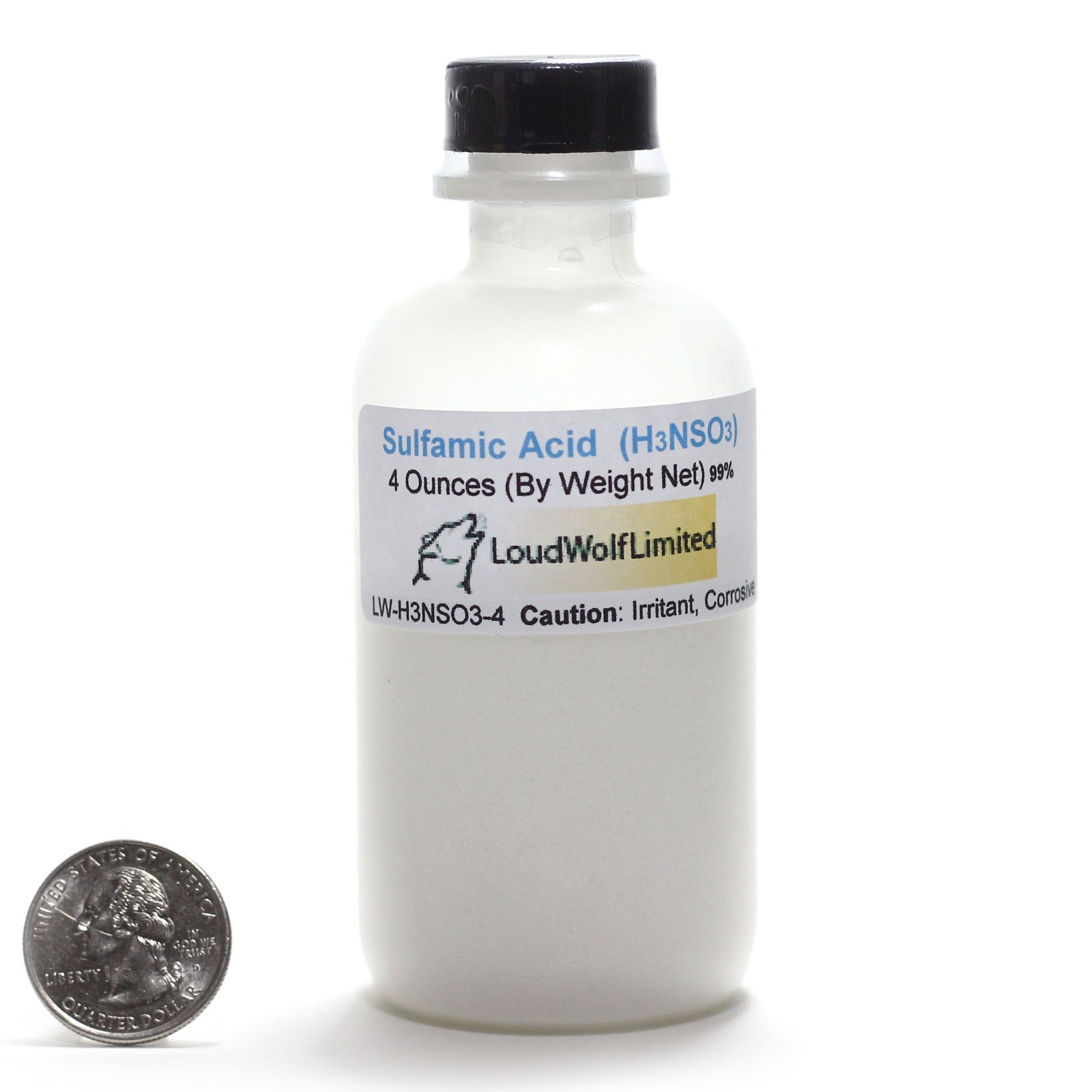 Sulfamic Acid, 4oz, Reagent Grade 99% Pure, Sturdy Bottle SHIPS SAME DAY