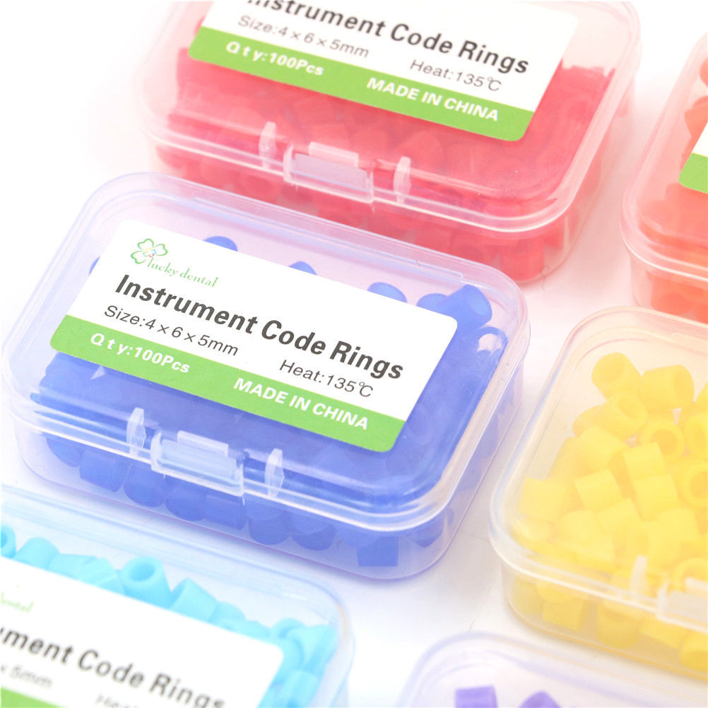 100 Pcs/Box Small Dental Orthodontic Silicone Instrument Color Code Rings Bands