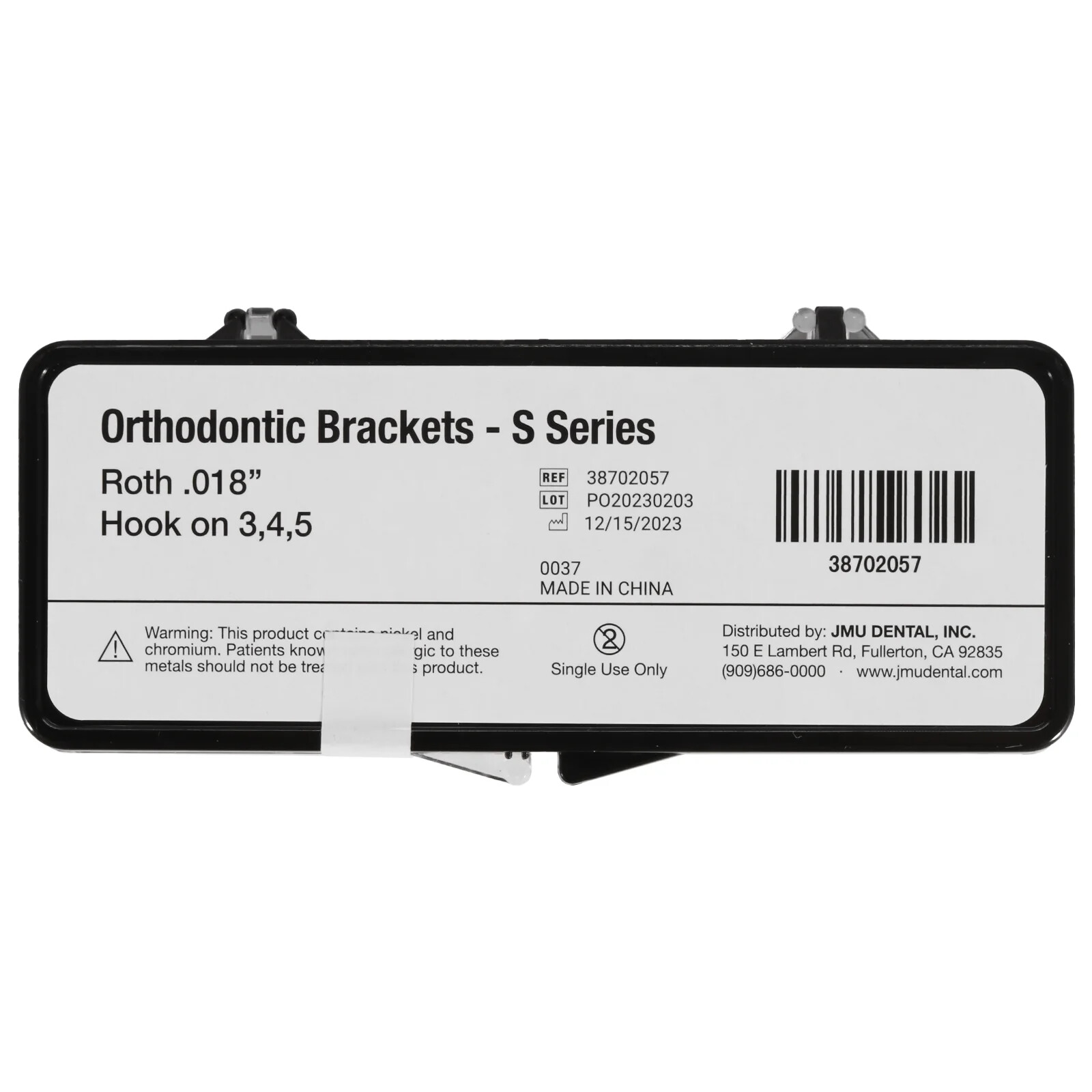 JMU Dental Orthodontic Metal Brackets Braces Standard Roth/MBT 018/022 Hooks 345
