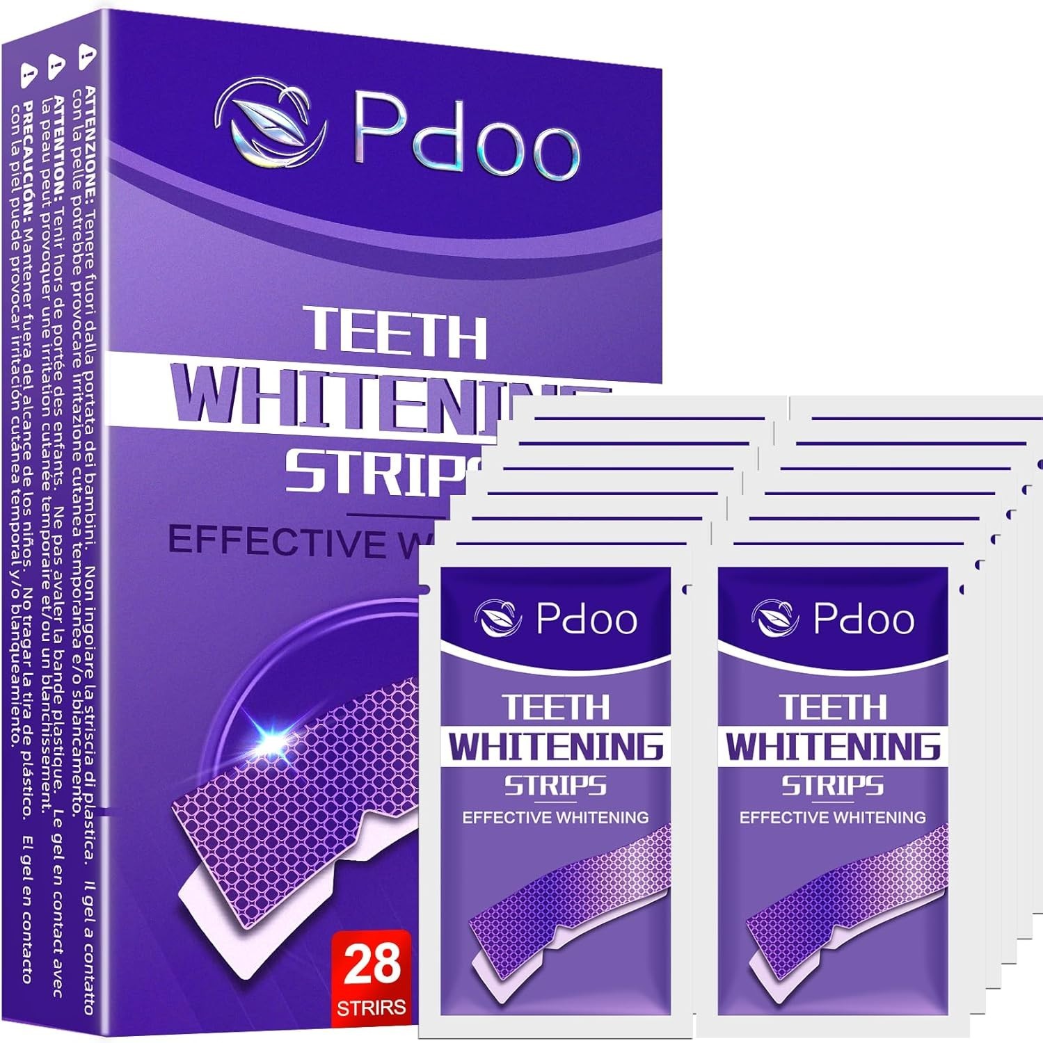 Purple Whitening Strips, 90-Day 28 Count (Pack of 1),