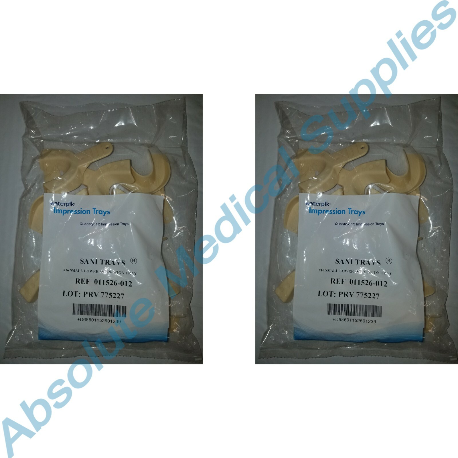 *2-Packs* WaterPik #16 Small Lower 12 Impression Sani Trays 011526-012