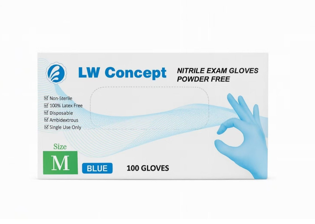 Disposable Nitrile Gloves 100pcs – Powder & Latex Free For Medical & Home Use