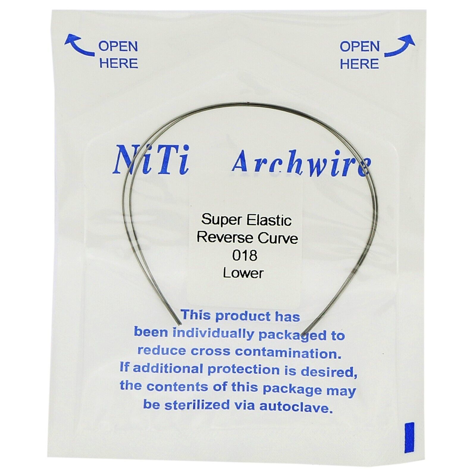 Dental Orthodontic Niti Arch Wire Reverse Curve Round Upper/Lower 012-020