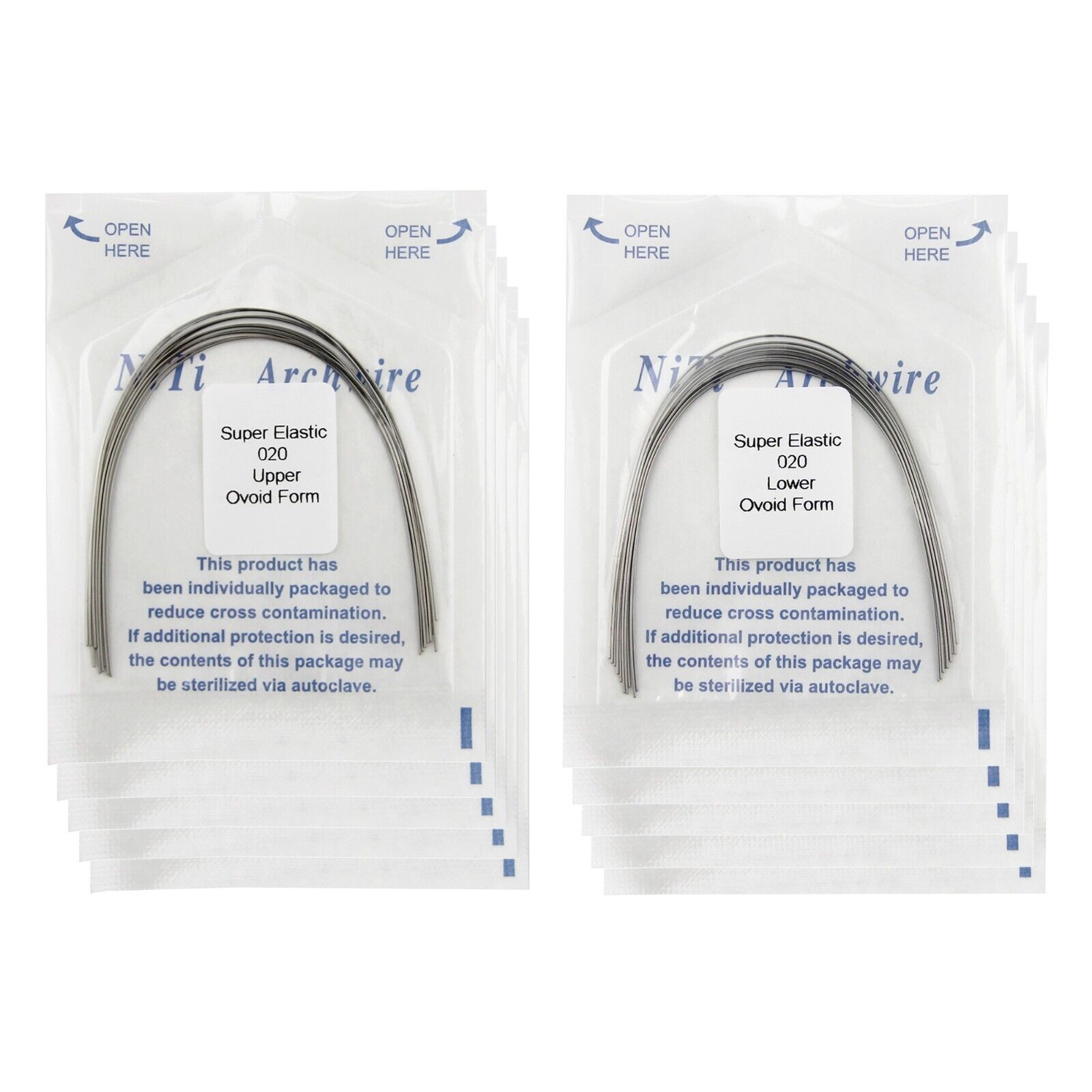 Dental Orthodontic Arch wire Ligature Ties Niti Elastic Ovoid Form Rubber Bands