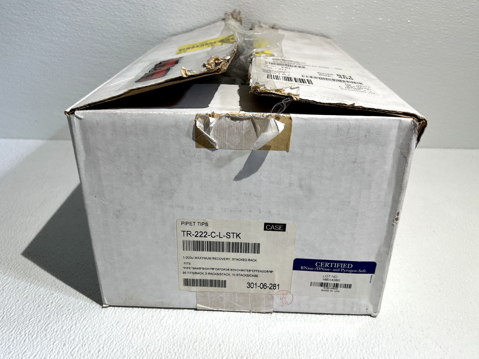MAXYMUM RECOVERY Pipet Tips 1-200uL Stacked Rack TR-222-C-L-STK 7 Racks