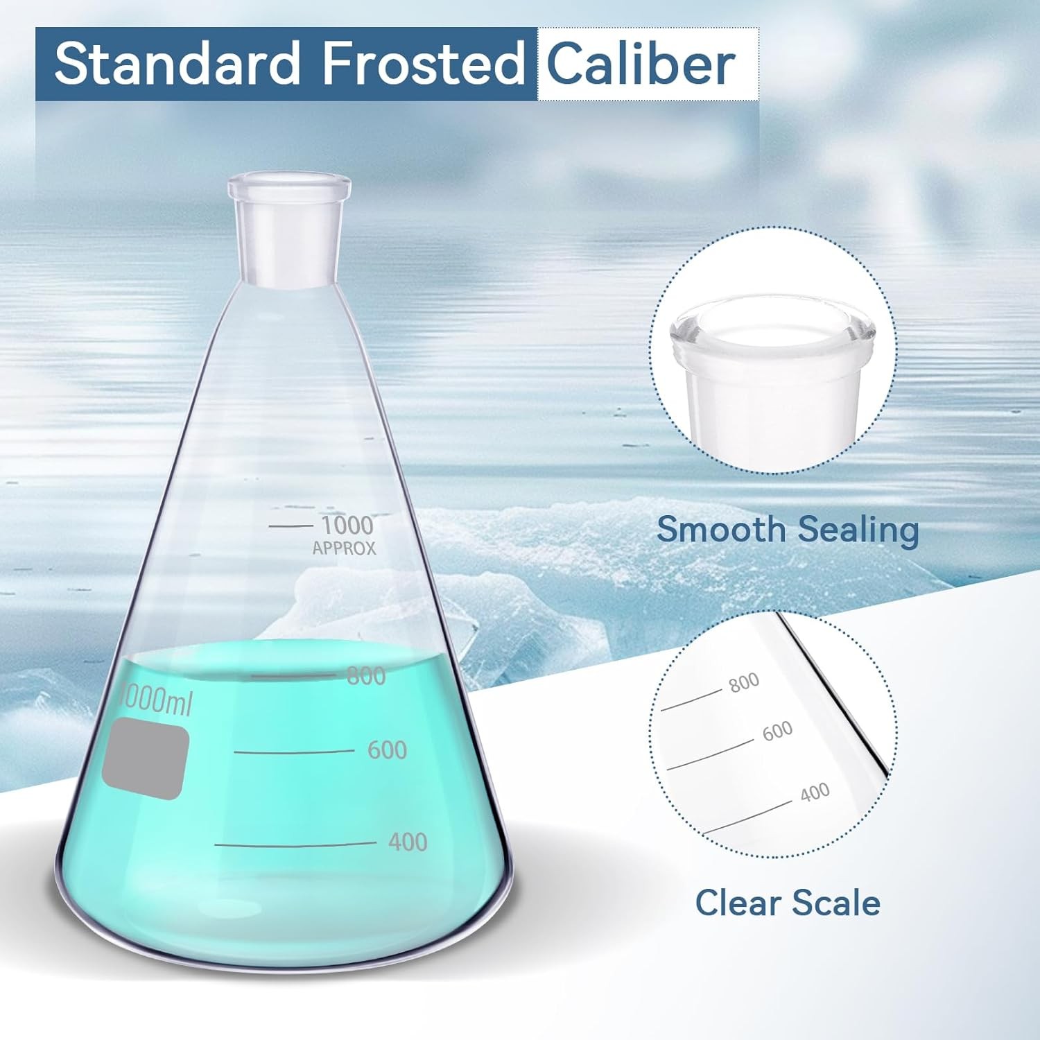 Lab Filtering Flask Glass Vacuum Suction Filter 1000ml + Buchner Funnel 250ml