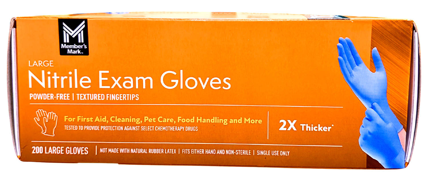 Member’s Mark Nitrile Exam Gloves Large 200 Count