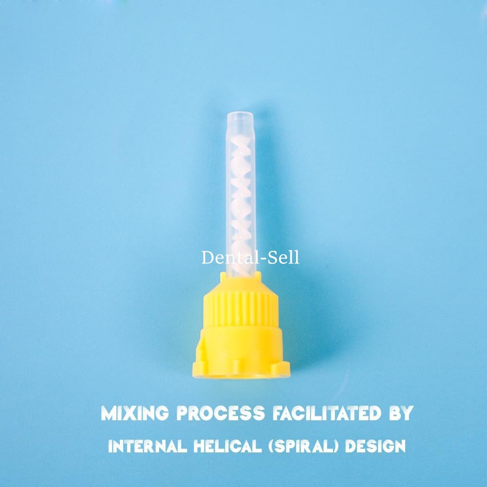 50 Pcs Dental Impression Intraoral Mixing Tips Short 5CM Yellow 1:1 USA
