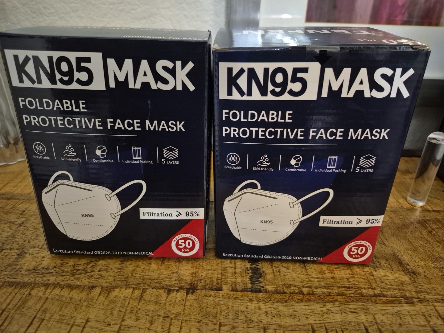50 Pcs KN95 Protective 5 Layer Face Mask Disposable KN95 Marks Sealed